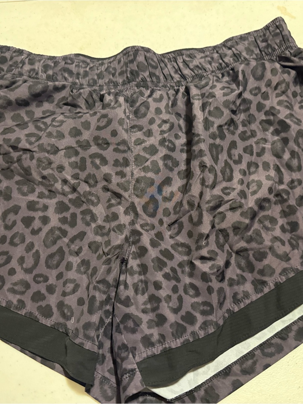 Athletic Works Purple Grey Leopard Athletic Shorts